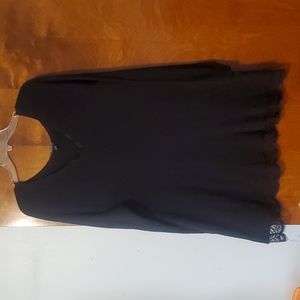 Black v-neck sweater